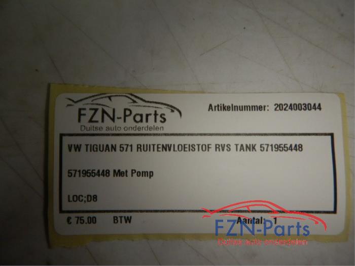 VW Tiguan 571 Ruitenvloeistof Tank RVS