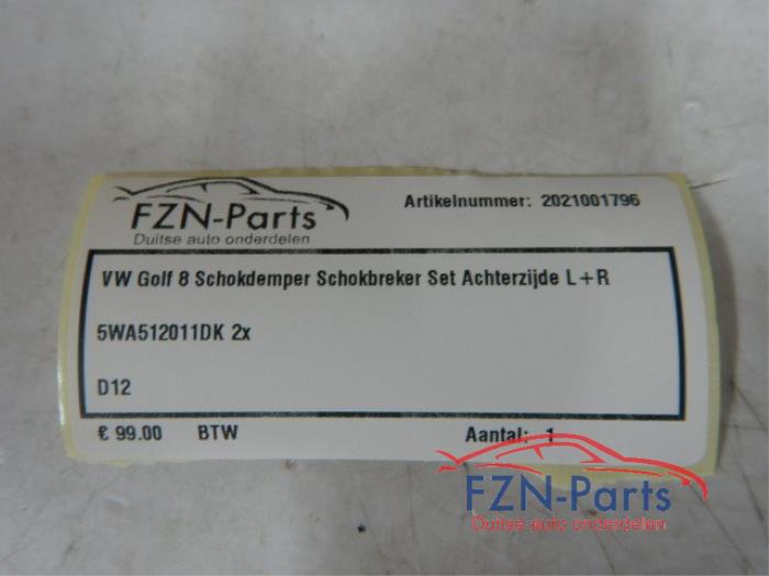 VW Golf 8 Schokdemper Schokbreker Set Achterzijde L+R