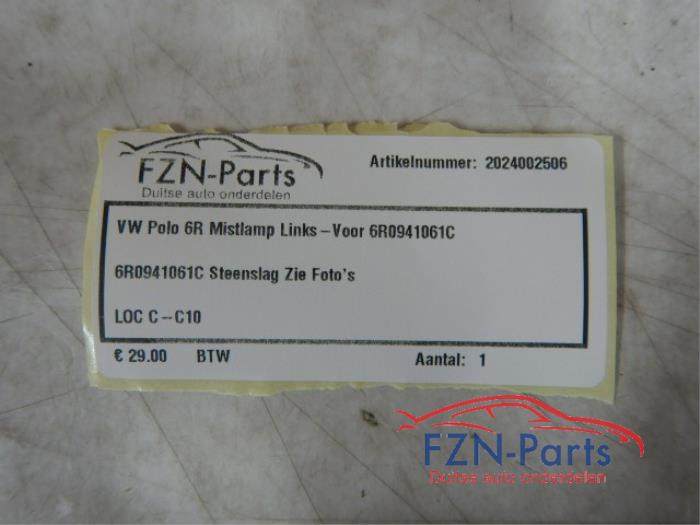 VW Polo 6R Mistlamp Links-Voor