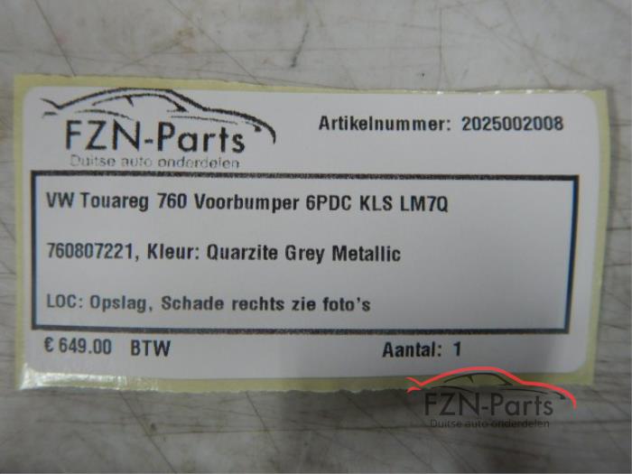 Voorbumper Volkswagen Touareg (22722077)