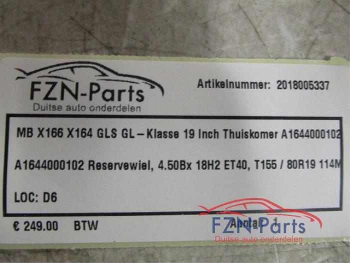 Thuiskomer Mercedes GL-KLASSE (22729643)