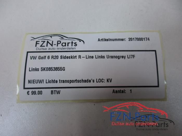 VW Golf 6 R20 Sideskirt R-Line Links Uranogrey LI7F