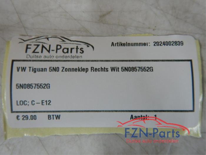 Zonneklep Volkswagen Tiguan (22727927)