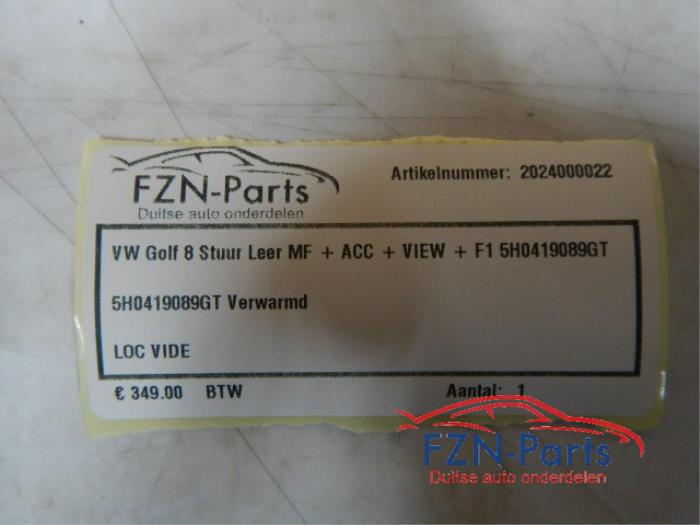 VW Golf 8 Stuur Leer MF + ACC + VIEW + F1