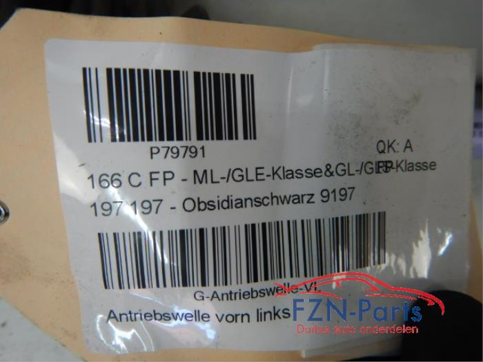 Mercedes-Benz W166 ML / GLE 4Matic Aandrijfas Links-voor