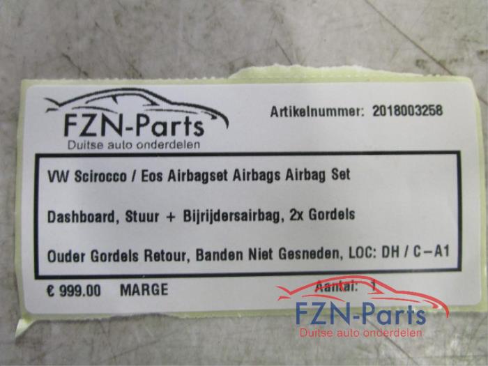 Airbag set + dashboard Volkswagen Scirocco (22727703)