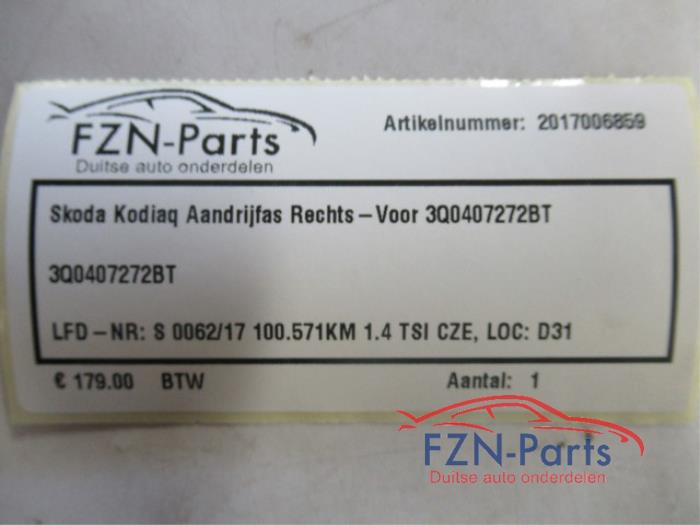 Aandrijfas rechts-voor Skoda Kodiaq (22725841)