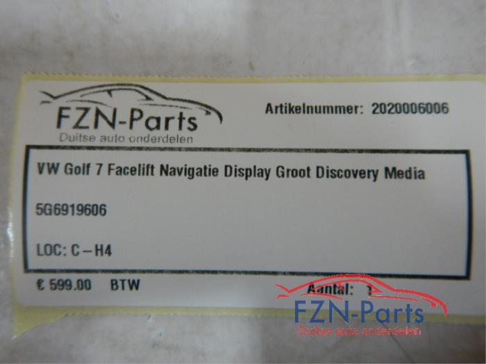 VW Golf 7 Facelift Navigatie Display Groot Discovery Media