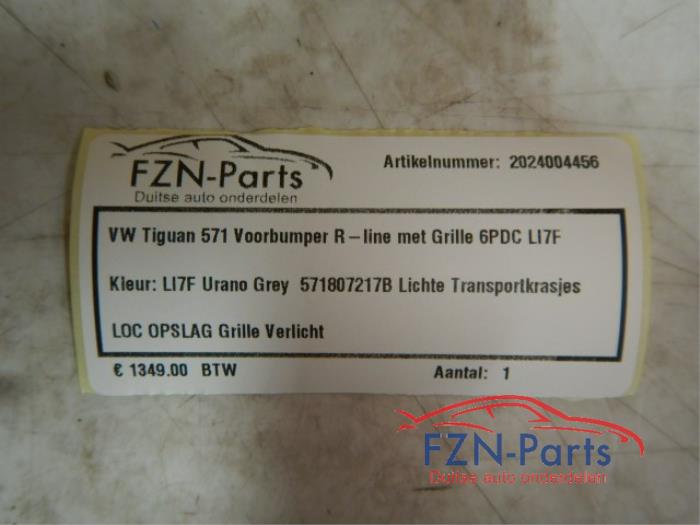 VW Tiguan 571 Voorbumper R-Line met Grille 6PDC LM7P
