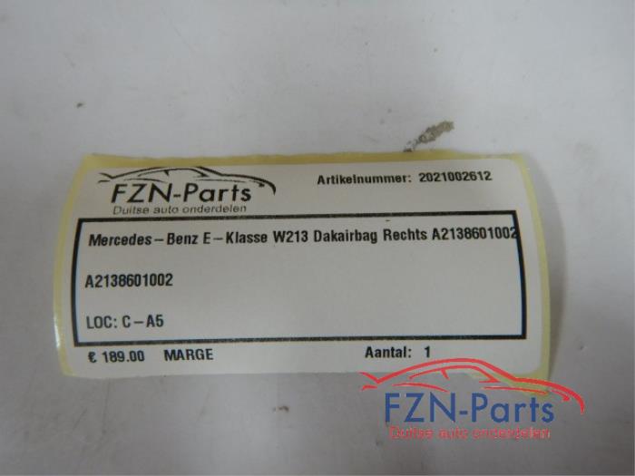 Airbag hemel rechts Mercedes E-Klasse (22730374)