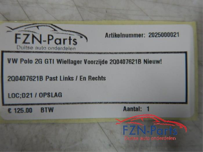 VW Polo 2G GTI Wiellager Voorzijde