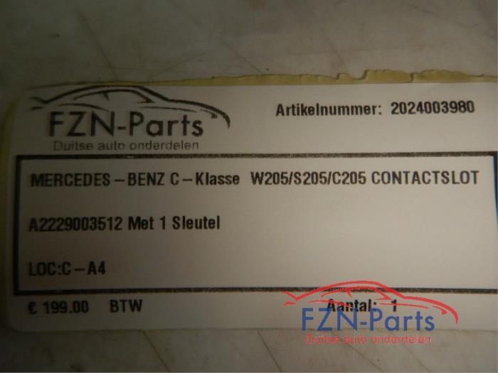 Mercedes-Benz C-Klasse W205 Contactslot met sleutel