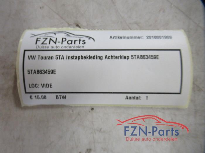 VW Touran 5TA Instapbekleding Achterklep