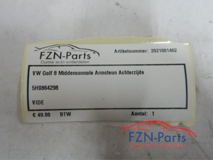 VW Golf 8 Middenconsole Armsteun Achterzijde
