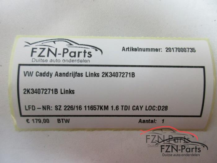 Aandrijfas links-voor Volkswagen Caddy (22725194)