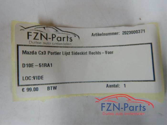 Mazda CX3 Portier lijst Sideskirt Rechts-voor
