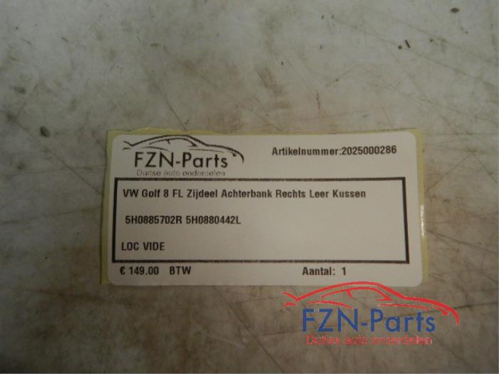 VW Golf 8 Facelift Zijdeel Achterbank Rechts Leer Kuseen