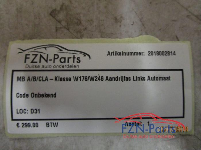 Aandrijfas links-voor Mercedes CLA (22724976)