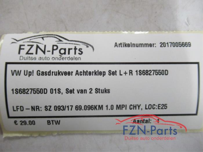 VW UP! Gasdrukveer Achterklep Set L+R