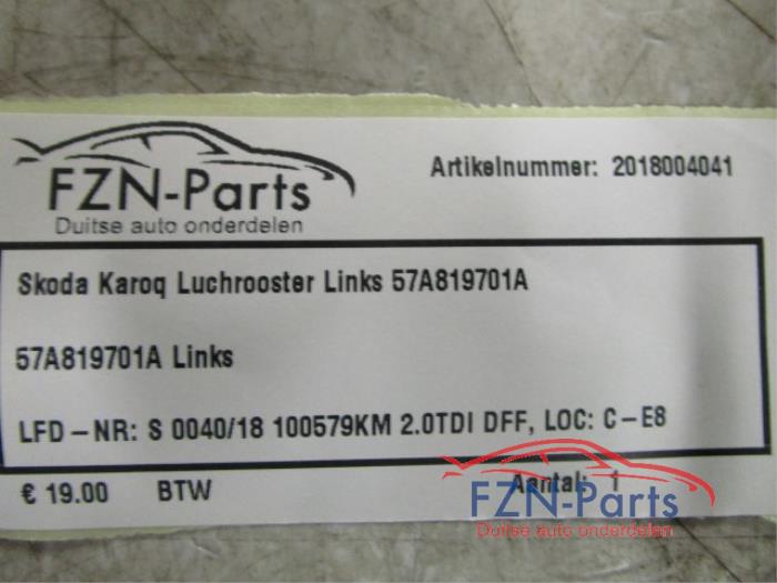 Luchtrooster Dashboard Skoda Karoq (22736012)