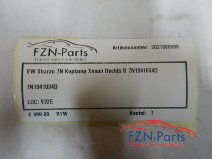 Koplamp rechts Volkswagen Sharan (22722962)