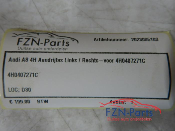 Audi A8 4H Aandrijfas Links / Rechts-Voor