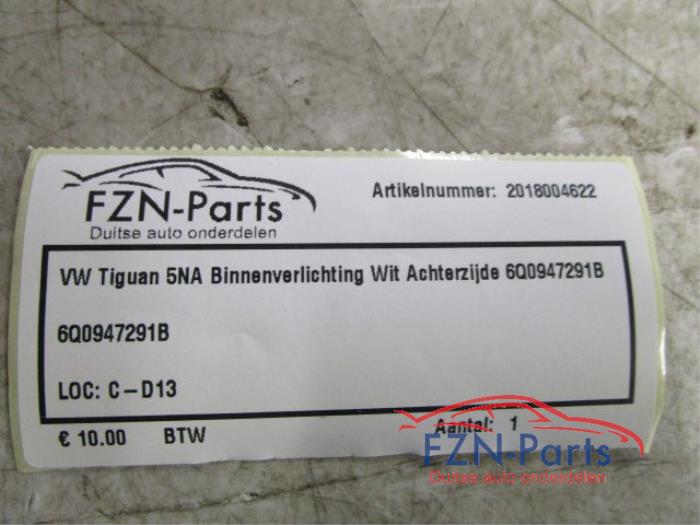 VW Polo 6R/6C Binnenverlichting Wit Achterzijde