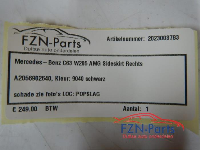 Mercedes-Benz C63 W205 AMG Sideskirt Rechts