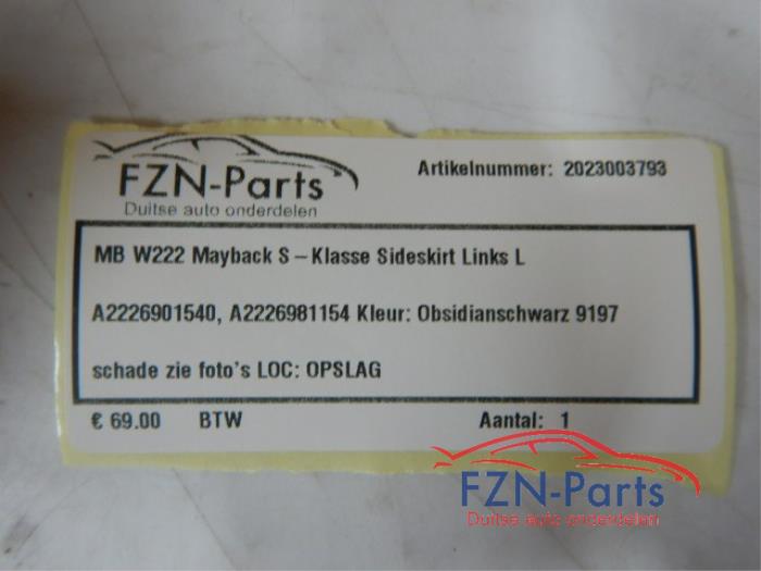 Zijskirt links Mercedes S-Klasse (22727588)
