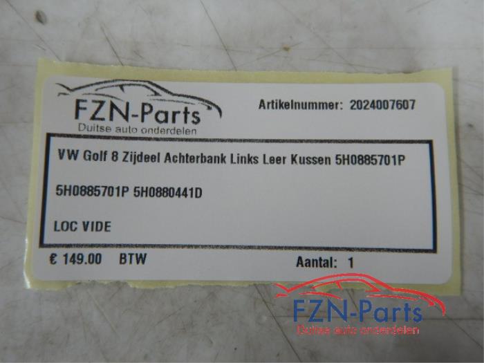 VW Golf 8 Zijdeel Achterbank Links Leer Kussen