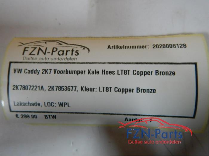 VW Caddy 2K7 Voorbumper Kale Hoes LT8T Copper Bronze