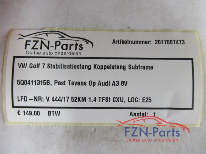 VW Golf 7 Stabilisatiestang Koppelstang Subframe