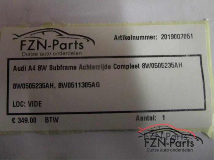 Audi A4 8W Subframe Achterzijde Compleet