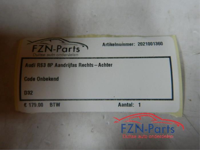 Aandrijfas rechts-achter Audi Diversen (22725938)