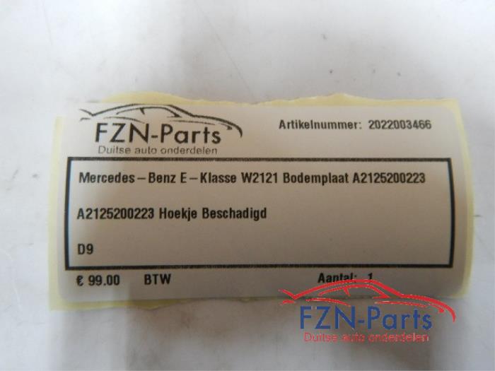 Mercedes-Benz E-Klasse W212 Bodemplaat