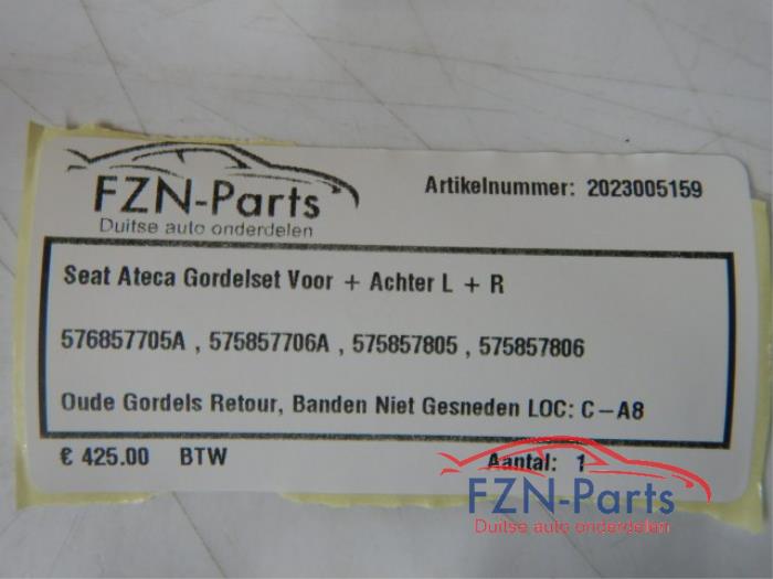 Veiligheidsgordel Set achter Seat Ateca (22744428)