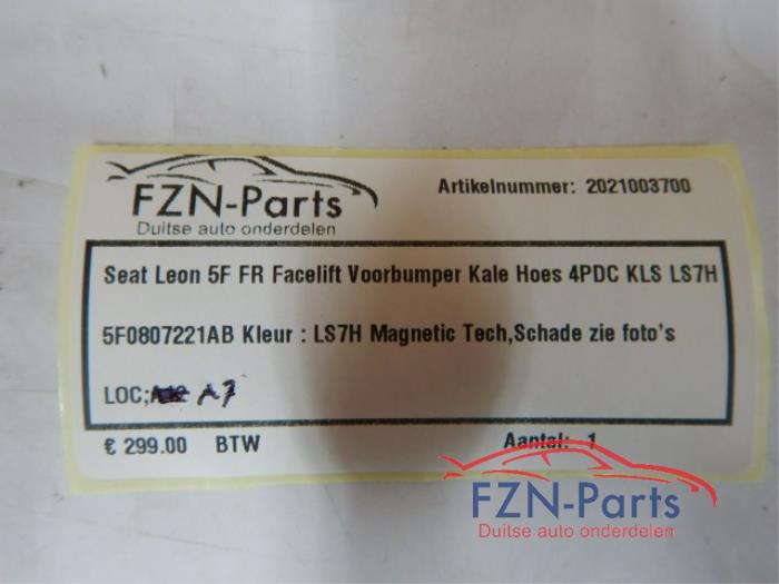 Seat Leon 5F FR Facelift Voorbumper Kale Hoes 4PDC KLS LS7H