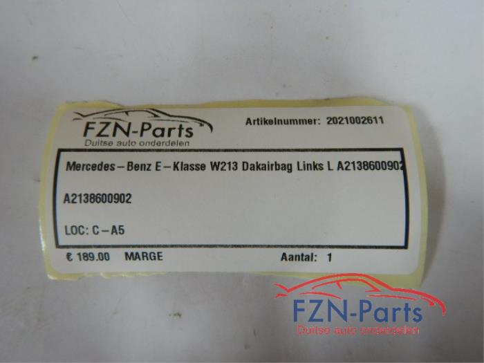 Mercedes-Benz E-Klasse W213 Dakairbag Links L