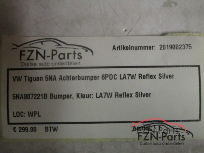 VW Tiguan 5NA Achterbumper 6PDC LA7W Reflex Silver