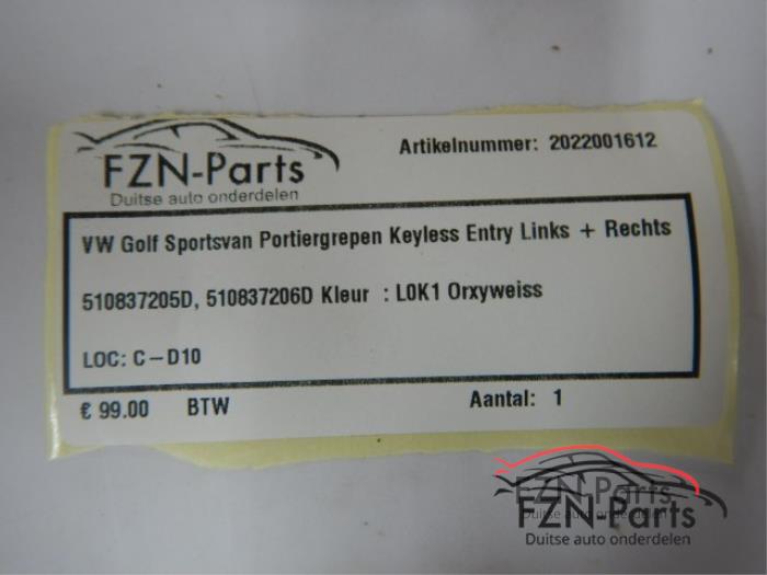 Portiergreep 4Deurs links-voor Volkswagen Golf Sportsvan (22738147)
