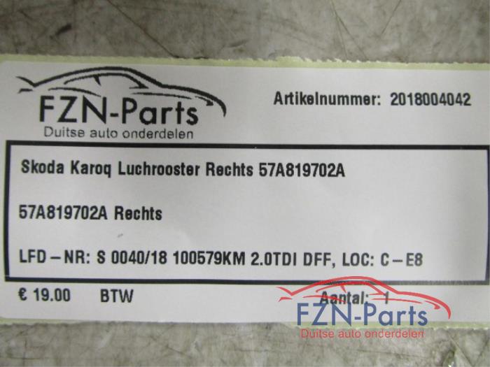 Luchtrooster Dashboard Skoda Karoq (22735884)