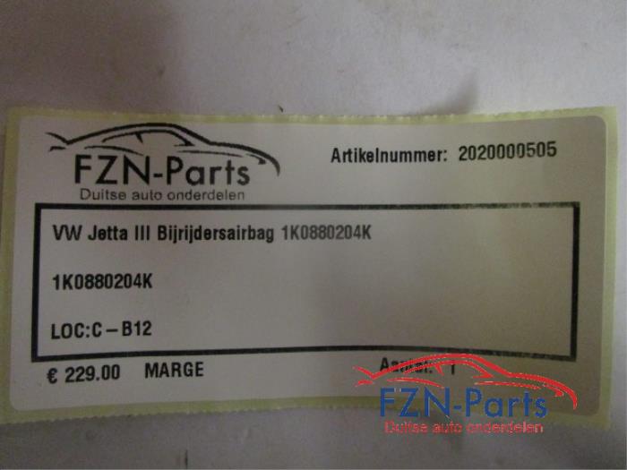 Airbag rechts (Dashboard) Volkswagen Jetta (22744661)