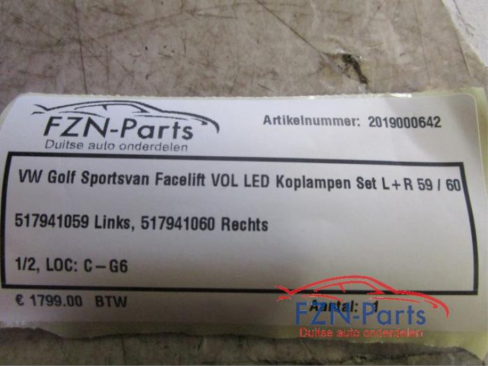 Koplampset links+rechts Volkswagen Golf Sportsvan (22723370)