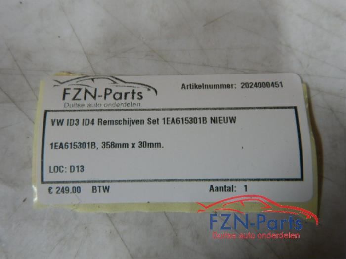 VW ID3 ID4 Remschijven Set