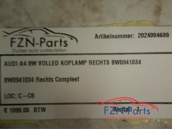 Audi A4 8W VOLLED Koplamp Rechts