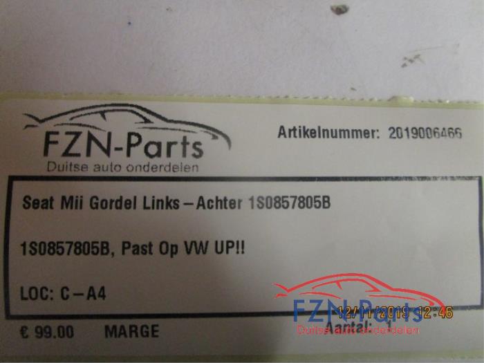 Seat Mii Gordel Links-Achter