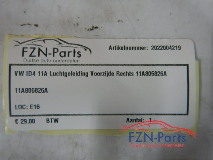VW ID4 11A Luchtgeleiding Voorzijde Rechts