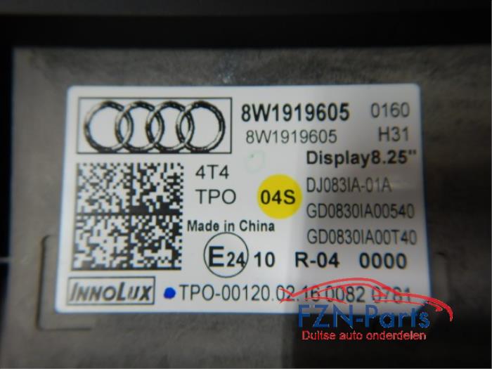 Audi A4 8W Display Scherm Dashboard