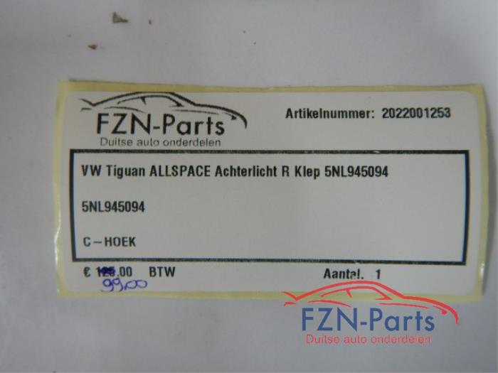 VW Tiguan 5NL 5NN Allspace Achterlicht Rechts klep