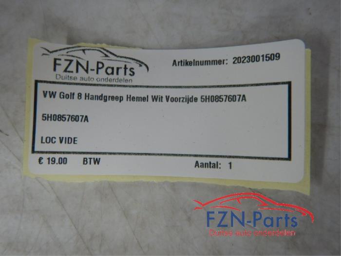 VW Golf 8 Handgreep Hemel Wit Voorzijde